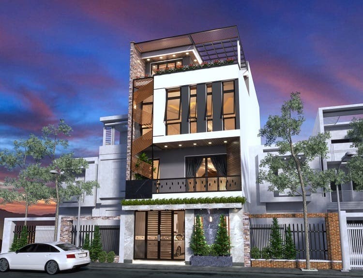 Bản vẽ thiết kế nhà mặt tiền 7m sâu 10m