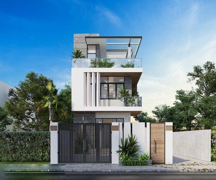 Thiết kế nhà phố chiều ngang 7m dài 20m