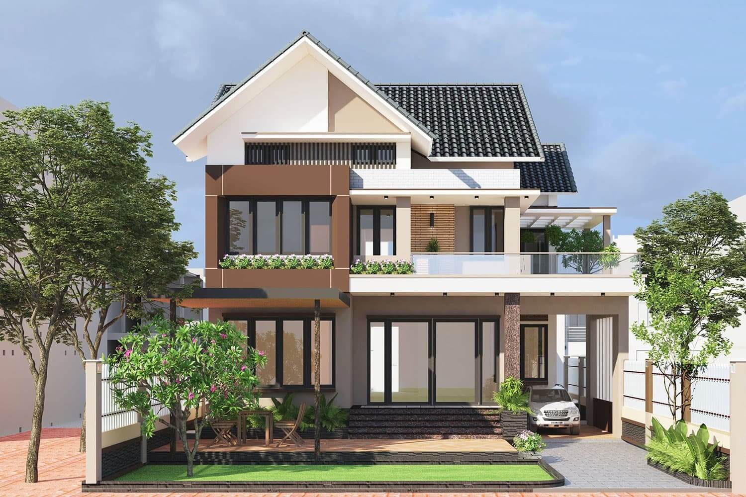 thiet-ke-nha-ngang-6m-dai-20m-2-tang-mai-thai Thiết kế nhà ngang 6m dài 20m 2 tầng mái Thái