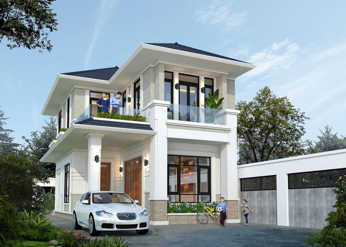 Thiết kế nhà ngang 7m và sâu 9m với mái Thái sang trọng