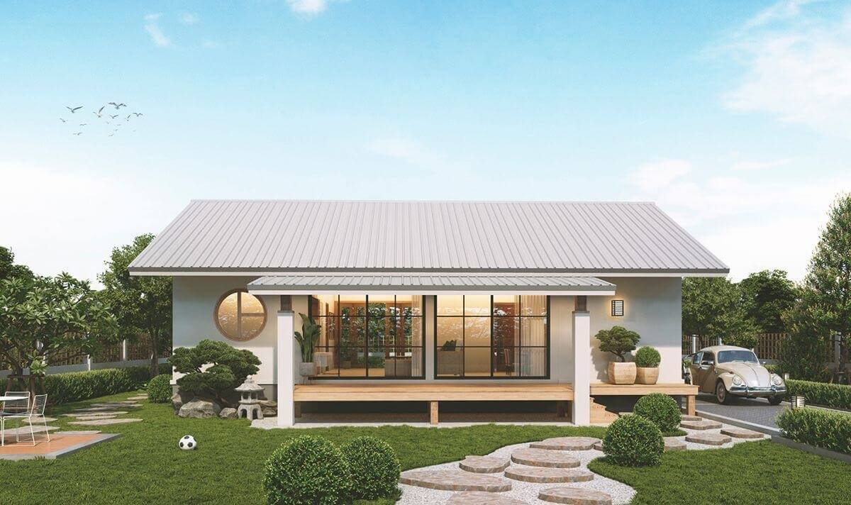 Thiết kế nhà ngang 8m 1 tầng hiện đại 4