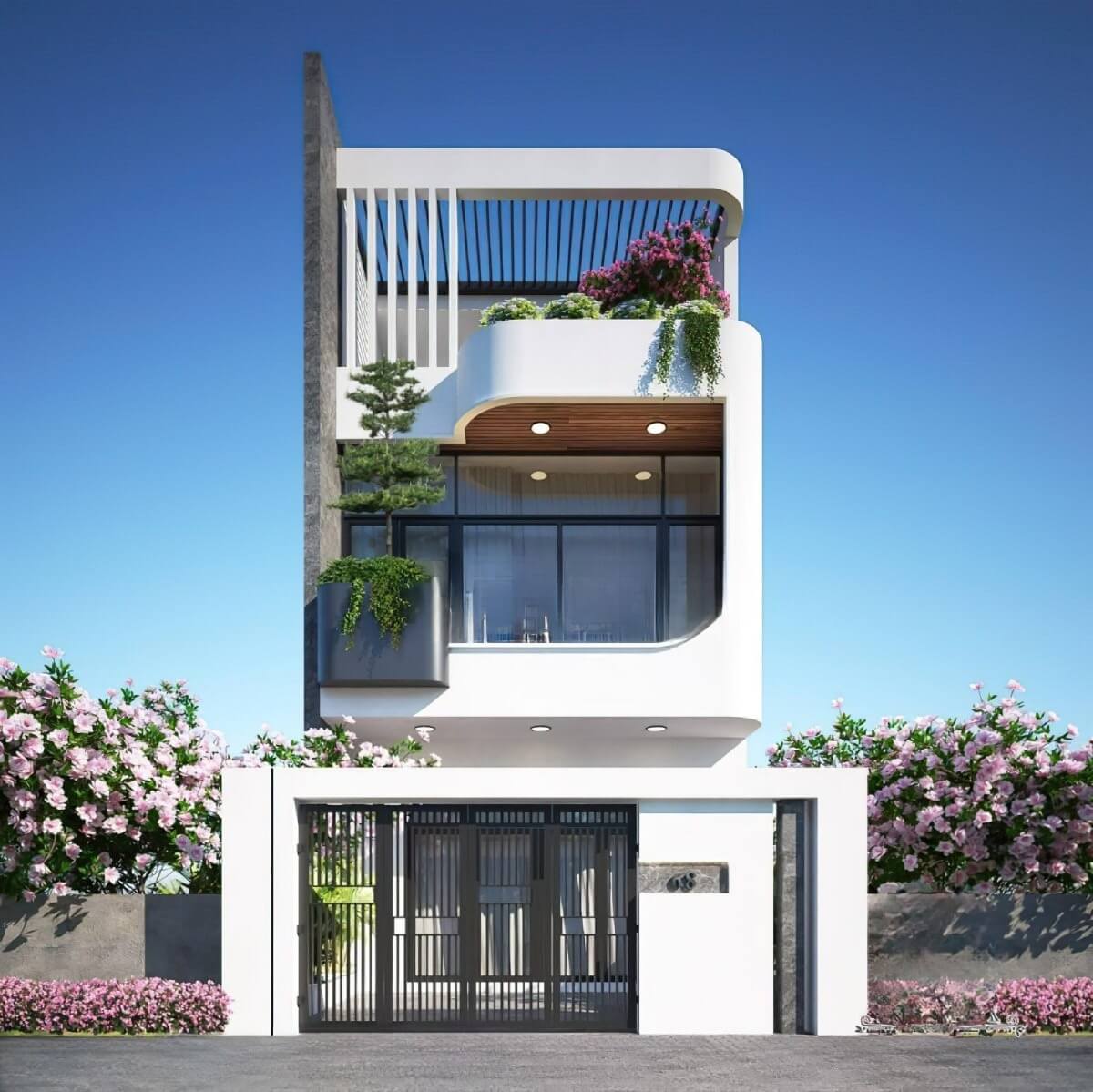 Thiết kế nhà ống 2 tầng 80m² với 3 phòng ngủ 2