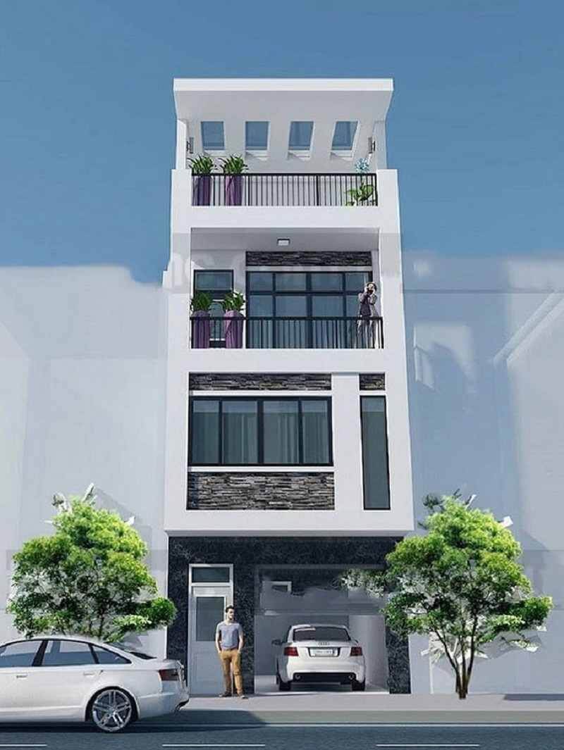 thiet-ke-nha-ong-3x15-tich-hop-gara-o-to-3 Thiết kế nhà ống 3x15 tích hợp gara ô tô 3