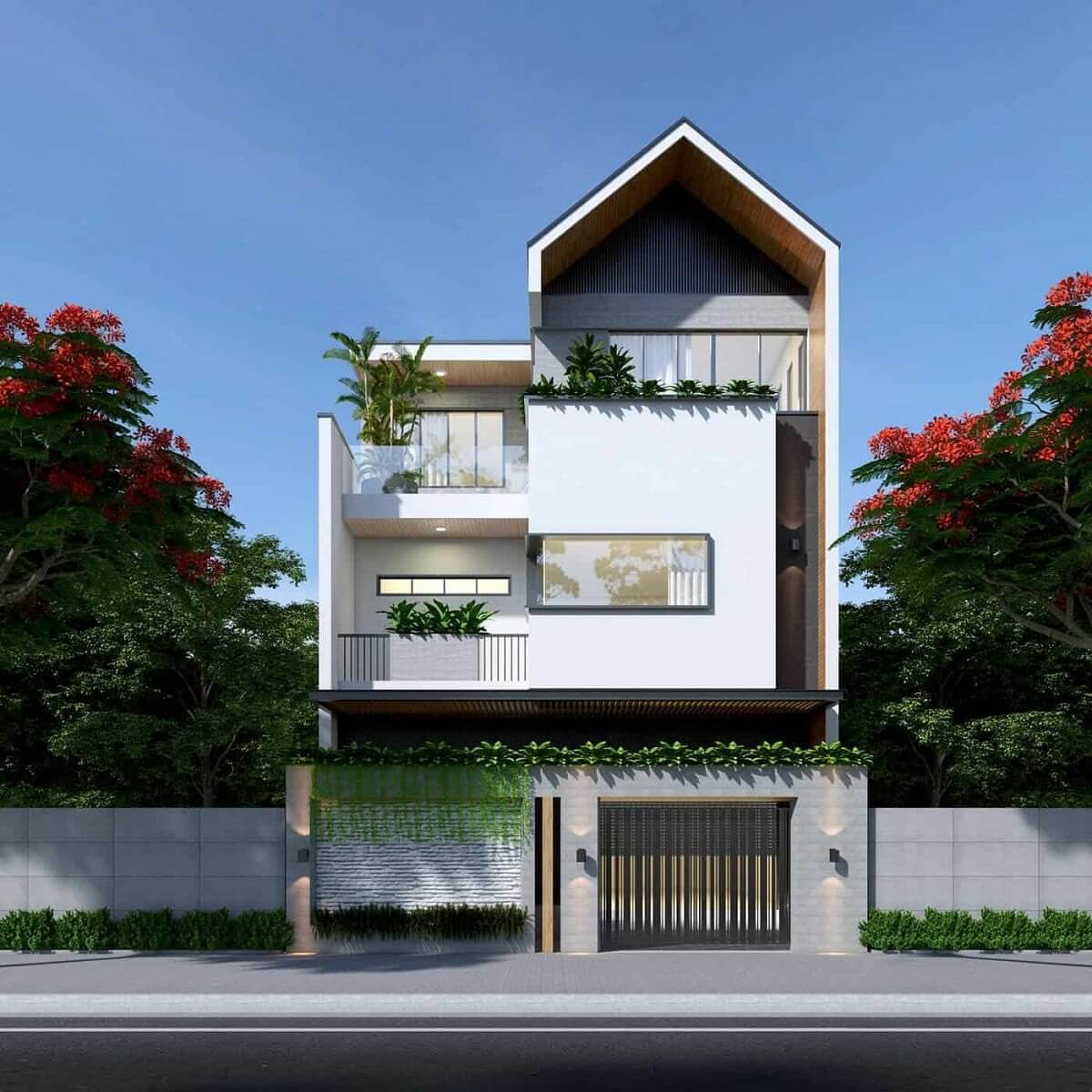 thiet-ke-nha-ong-lech-tang-4x15m-mai-thai-1 Thiết kế nhà ống lệch tầng 4x15m mái Thái 2