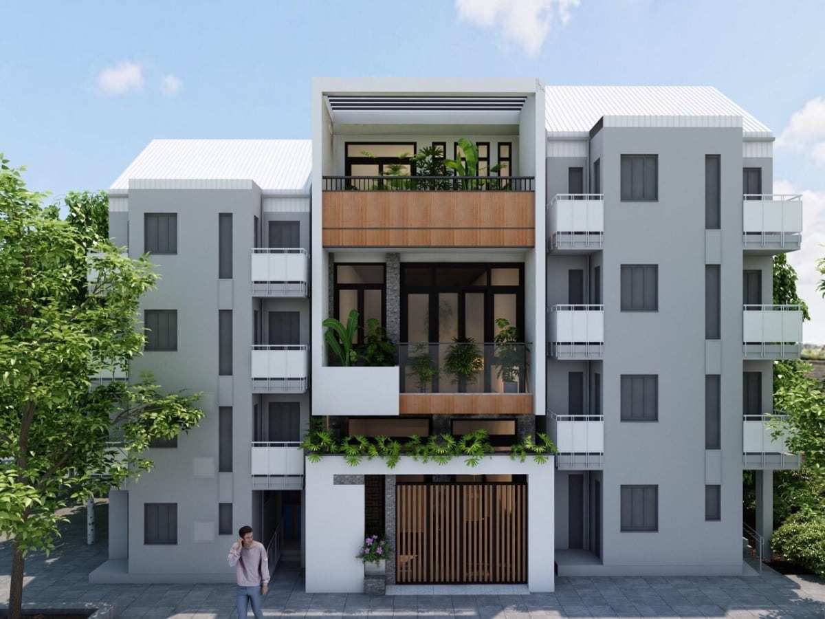 Thiết kế nhà rộng 6m dài 9m 3 tầng 2