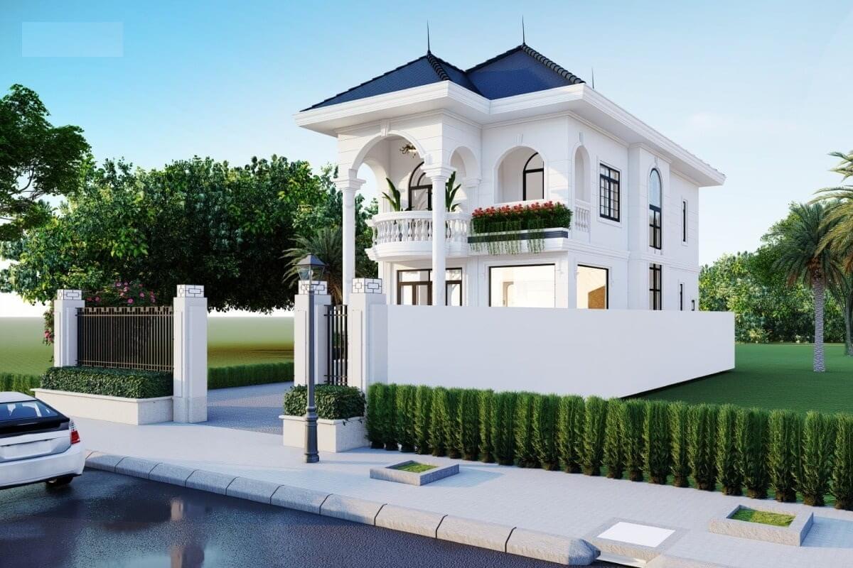 Thiết kế nhà rộng 7m dài 9m theo phong cách tân cổ điển