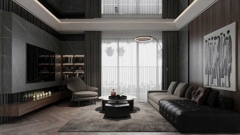 Thiết kế nội thất 105m2 phong cách Luxury sang trọng