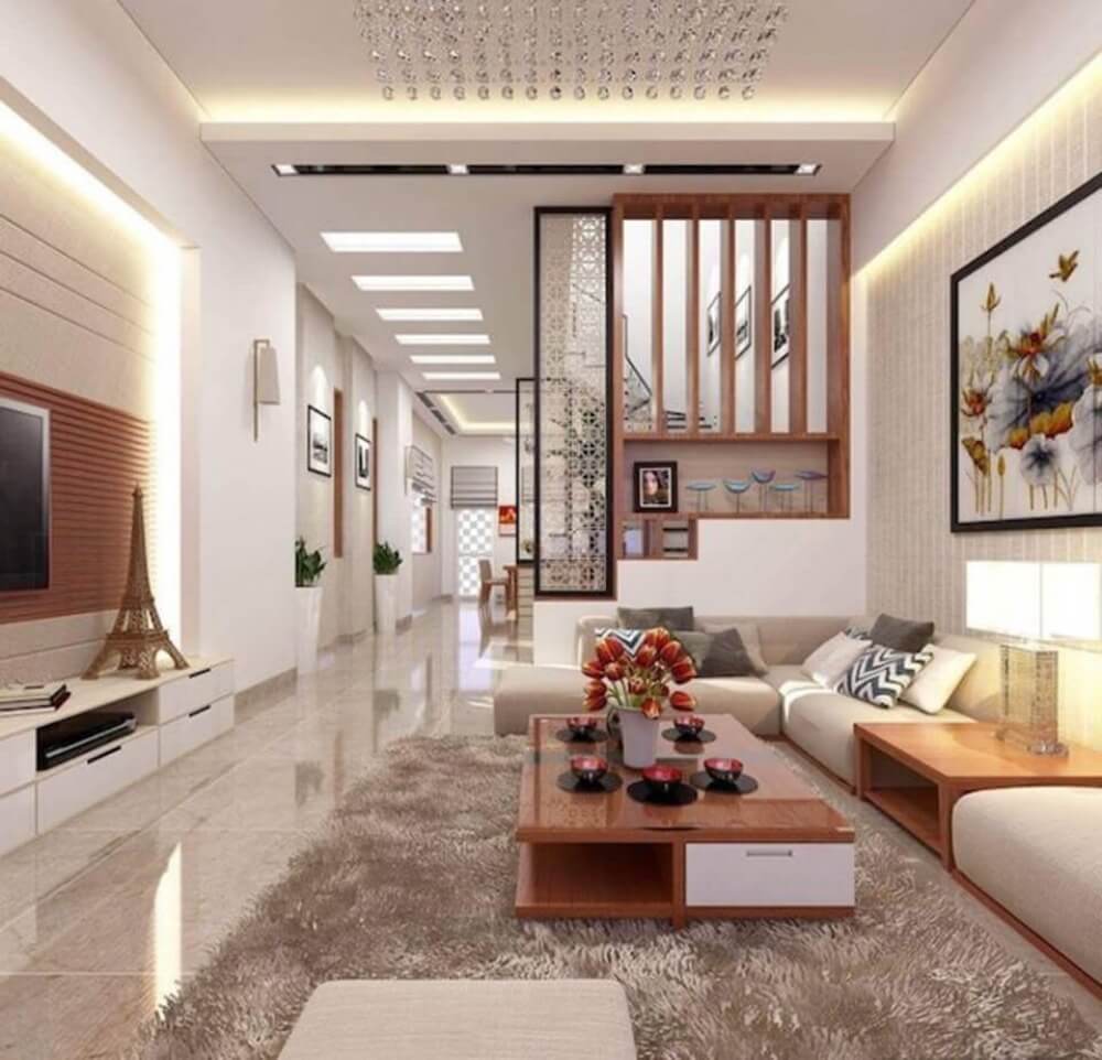 Thiết kế nội thất cho phòng khách nhà 6x9m