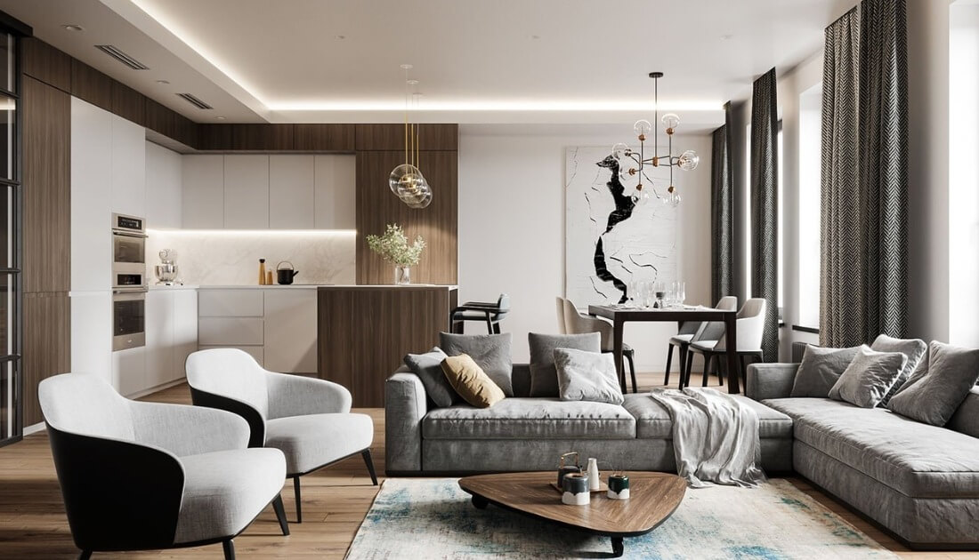 Thiết kế nội thất hiện đại cho căn hộ 105m2 4