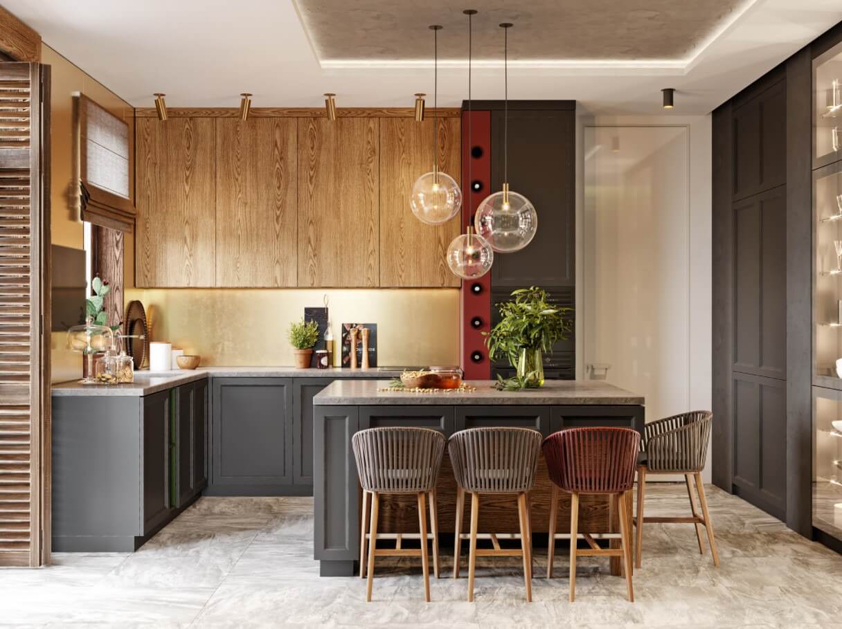 Thiết kế nội thất phòng bếp theo phong cách Châu Âu