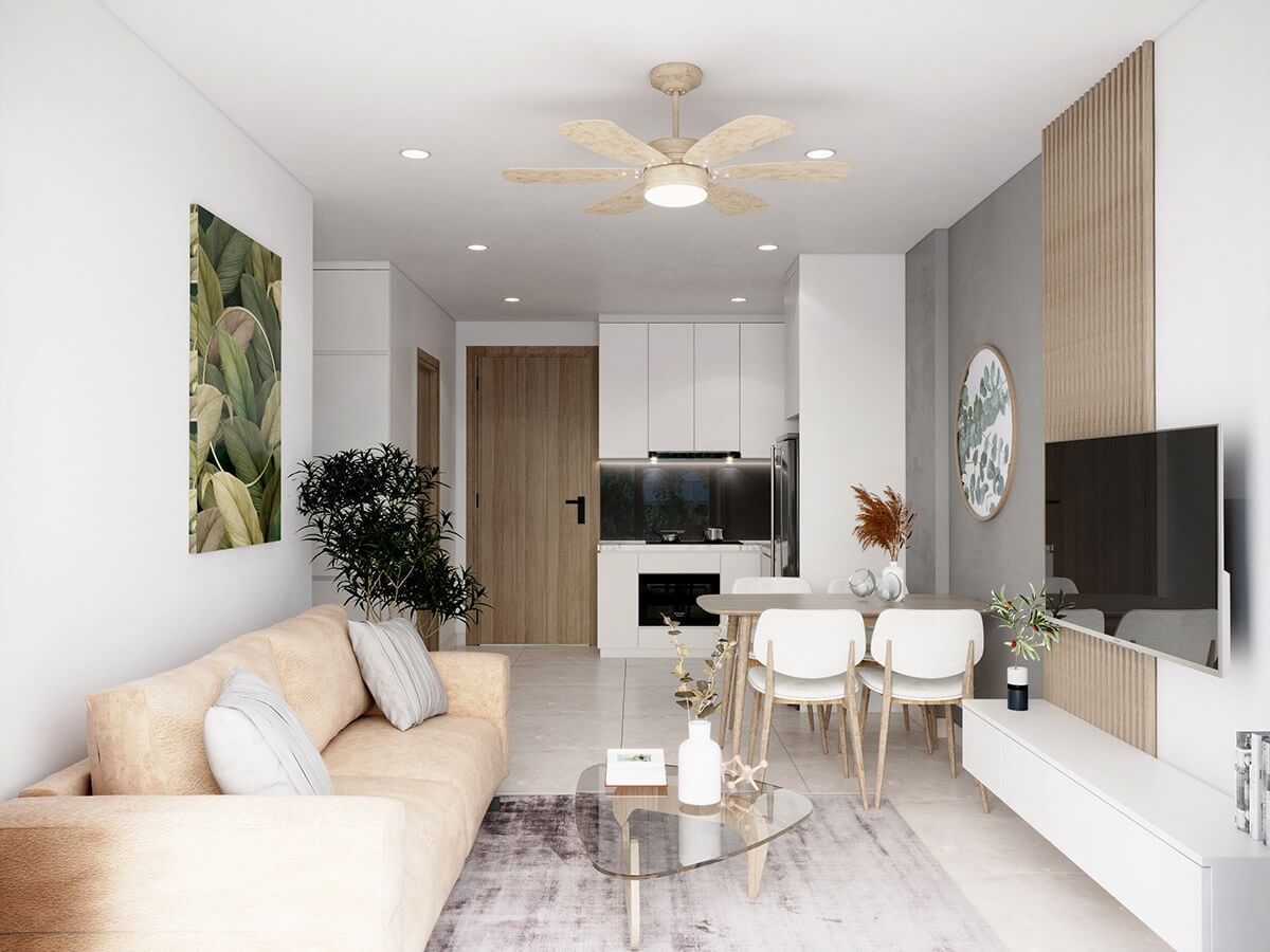 Thiết kế nội thất tối giản cho căn hộ 75m2