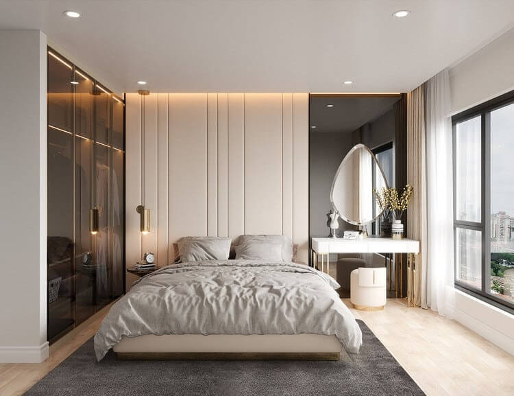 Thiết kế phòng ngủ cho nhà 6x9m