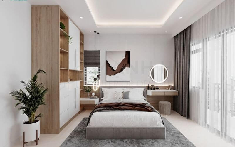 Thiết kế phòng ngủ trong căn hộ 105m2 2