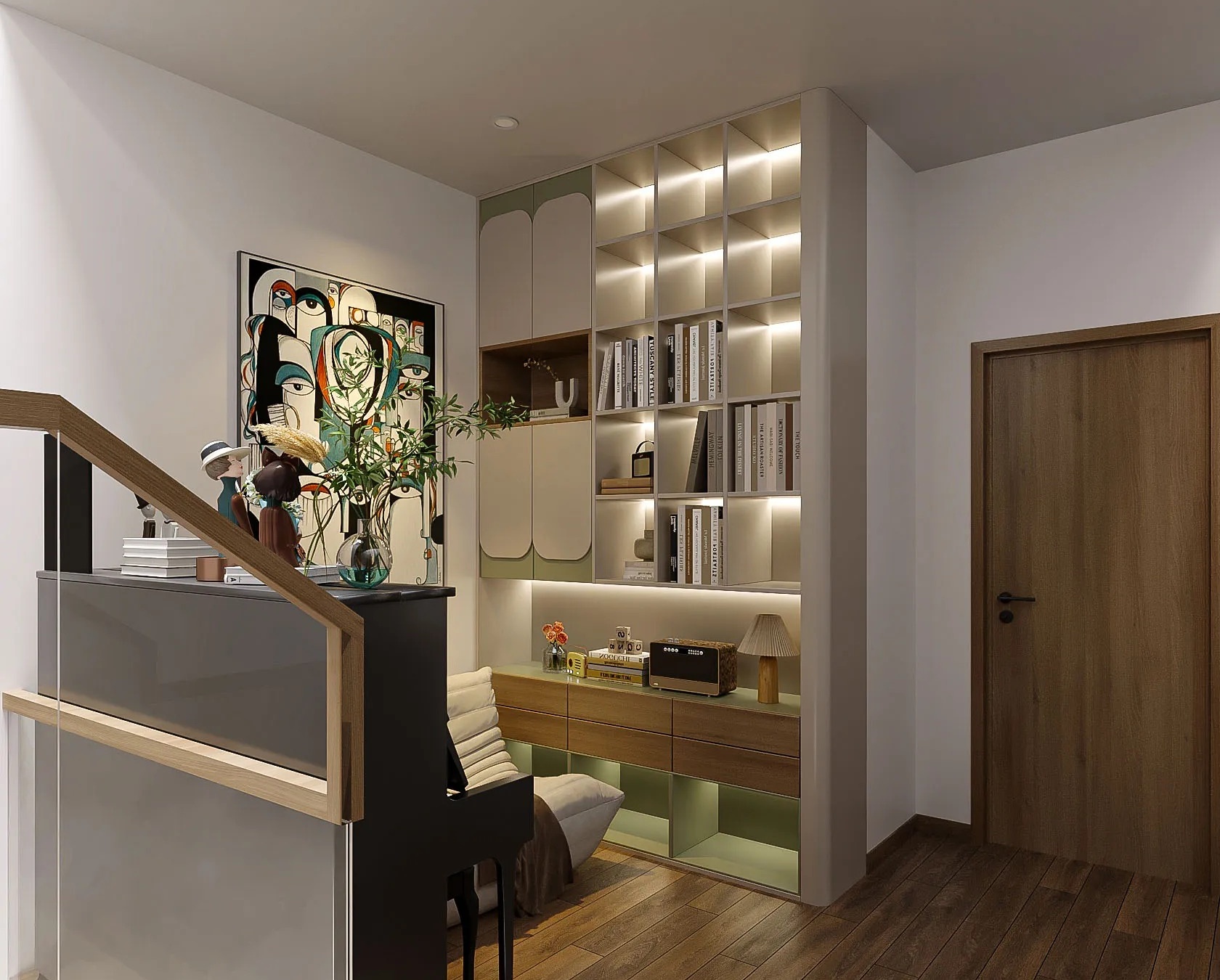 Thiết kế phòng sinh hoạt chung tiện nghi, đẹp mắt cho nhà ống 5x20m