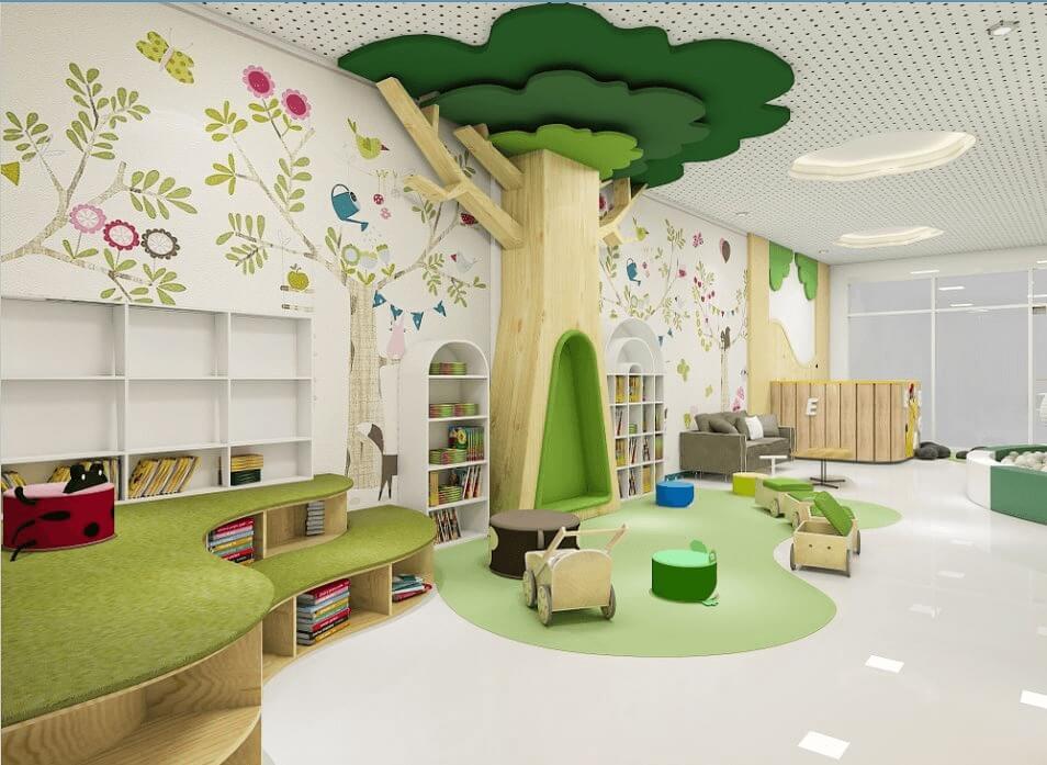 Thiết kế trung tâm ngoại ngữ không gian mở dành cho trẻ