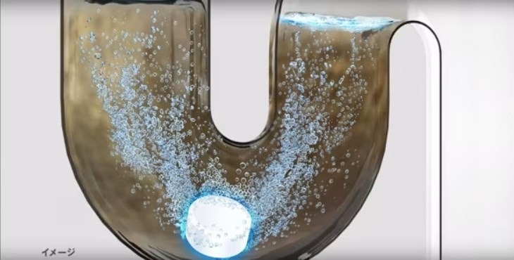 Viên tẩy đường ống tạo bọt trong nước, làm sạch ống.