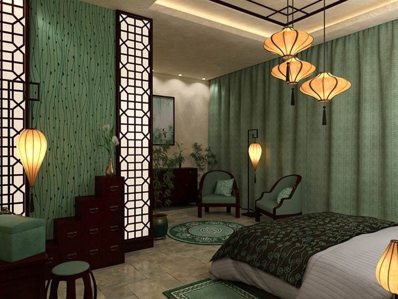 Trang trí phòng ngủ phong cách Trung Quốc độc đáo