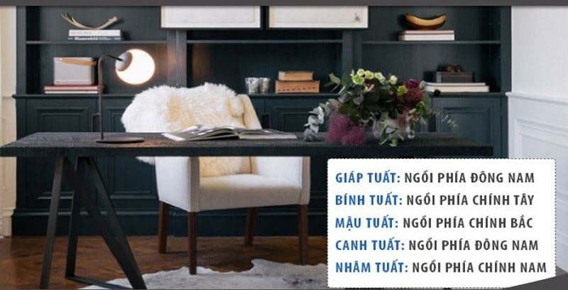 Hướng sắp xếp bàn làm việc cho người tuổi Tuất