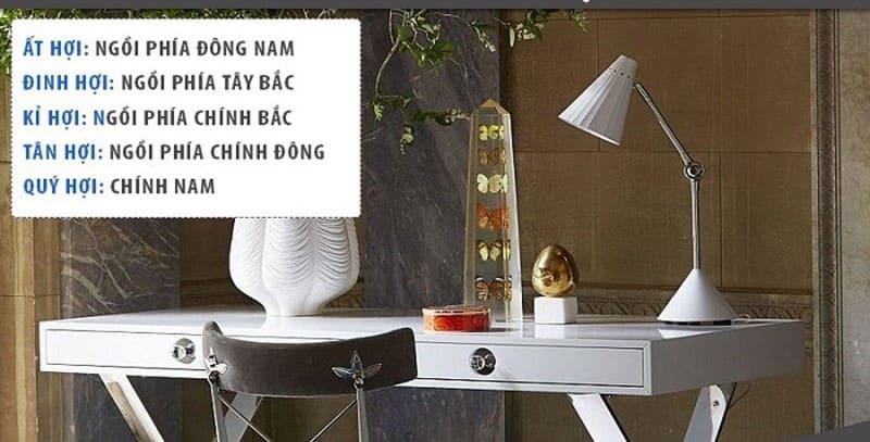 Hướng sắp xếp bàn làm việc cho người tuổi Hợi