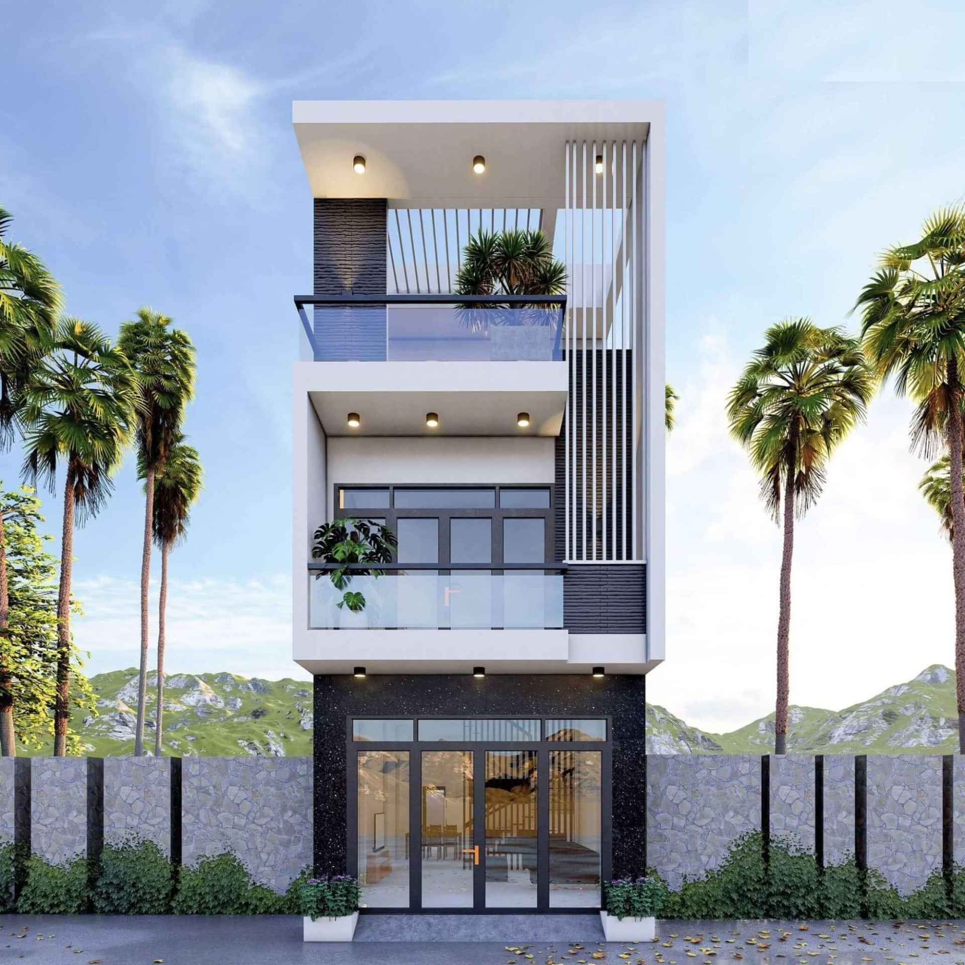 xem-mau-thiet-ke-nha-pho-4x16m-voi-ban-cong-dep Xem mẫu thiết kế nhà phố 4x16m với ban công đẹp