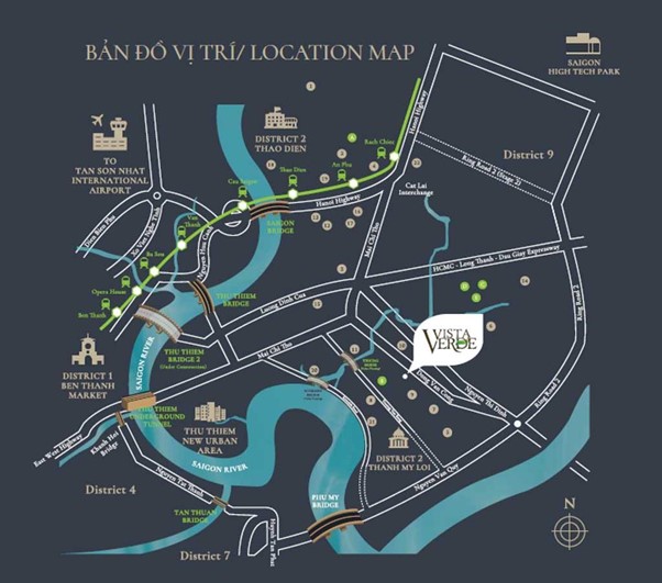 Vị trí tòa căn hộ chung cư Vista Verde