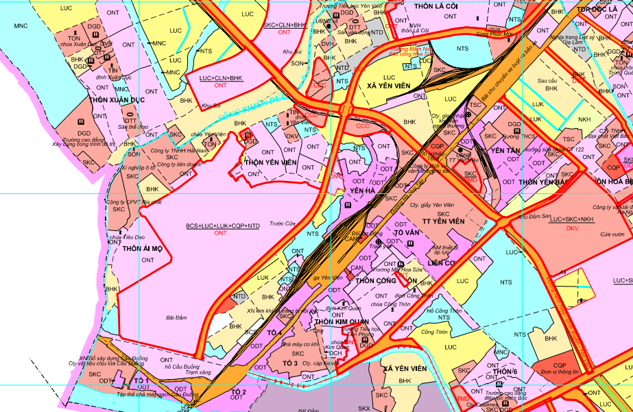 ban do quy hoach xa yen vien gia lam ha noi