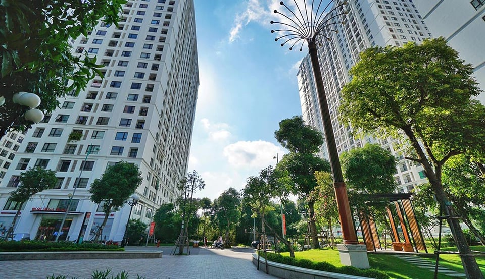 Tầm nhìn nội khu rộng rãi, thoáng đãng