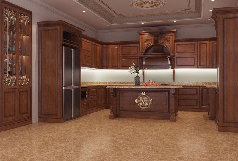 bep-tan-co-dien Mẫu nhà bếp cổ điển