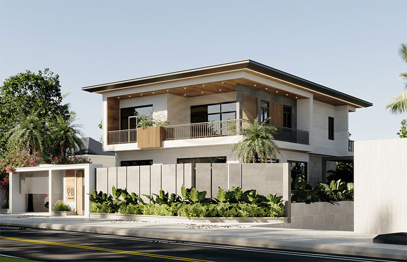 biet-thu-2-tang-hien-dai-dep-6 biệt thự mái bằng 2 tầng