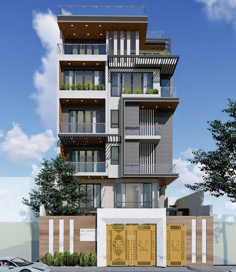 biet-thu-5-tang-4 biệt thự 5 tầng phong cách hiện đại