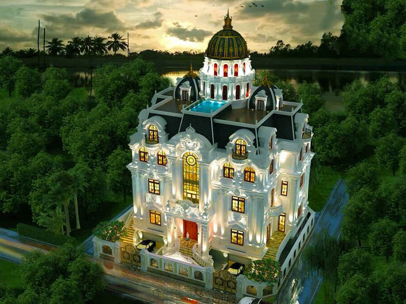 biet-thu-5-tang-6 biệt thụ 5 tầng phong cách cổ điển