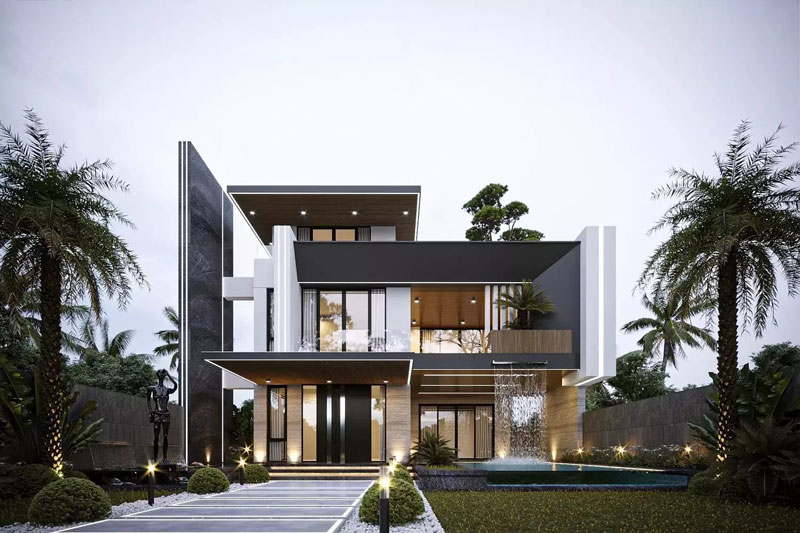 biet-thu-mai-bang-14 Gợi ý mẫu biệt thự mái bằng - Thiết kế hiện đại, tối ưu không gian