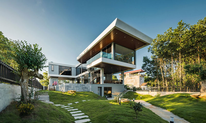 biet-thu-mai-bang-8 Biệt thự sân vườn mái bằng