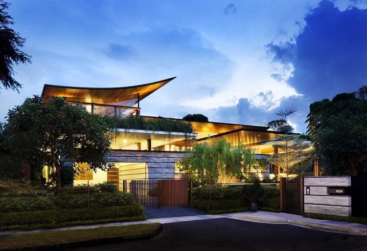 biet-thu-mai-bang-singapore Biệt thự nghỉ dưỡng mái bằng kiểu Singapore