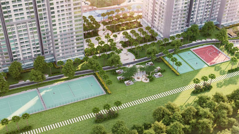 Tầm view thoáng đãng của căn góc tòa P10 Vinhomes Times City