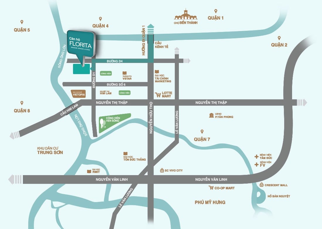image_upload_1691679902_3 Vị trí của Florita rất gần các trục đường lớn của quận 7