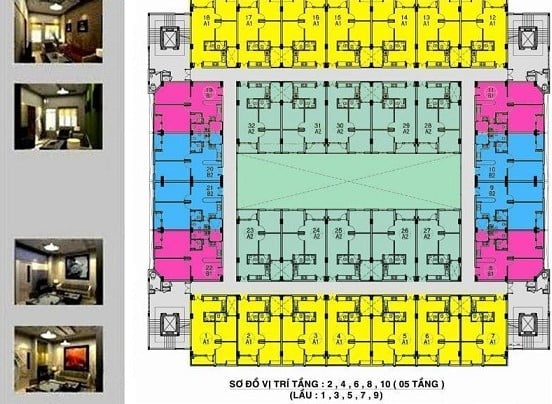 Mặt bằng chung cư B1 Trường Sa