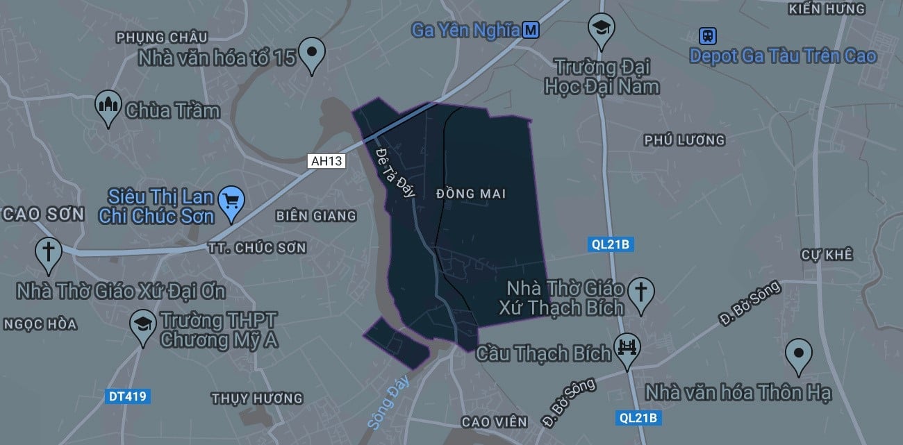 Vị trí phường Đồng Mai