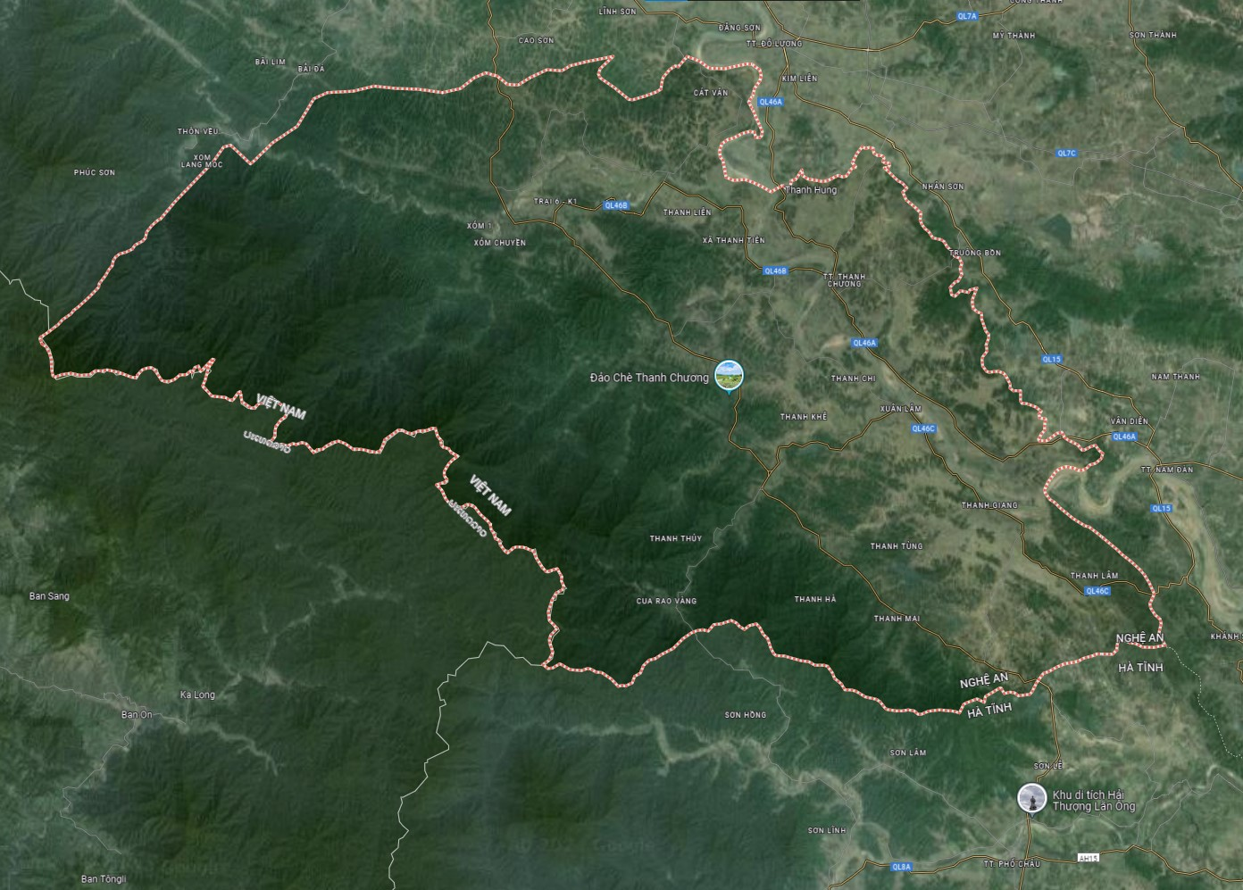 vi tri huyen thanh chuong nghe an