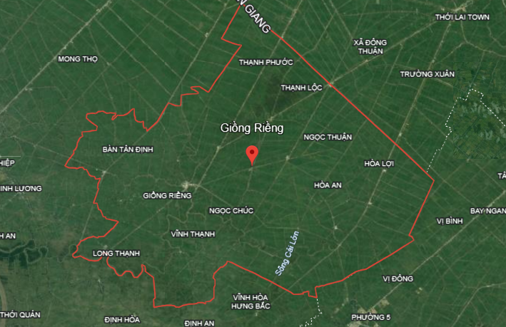 ranh gioi huyen giong rieng, kien giang