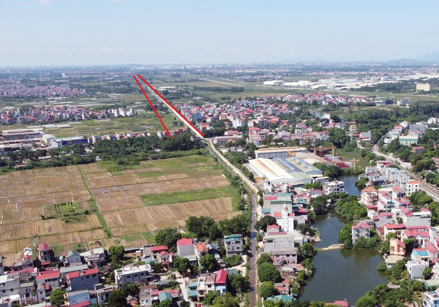 Tuyến đường Vành đai 3 dự kiến mở tại xã Tiên Dương