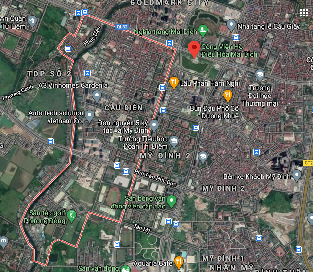 vi tri dia ly phuong cau dien quan nam tu liem ha noi