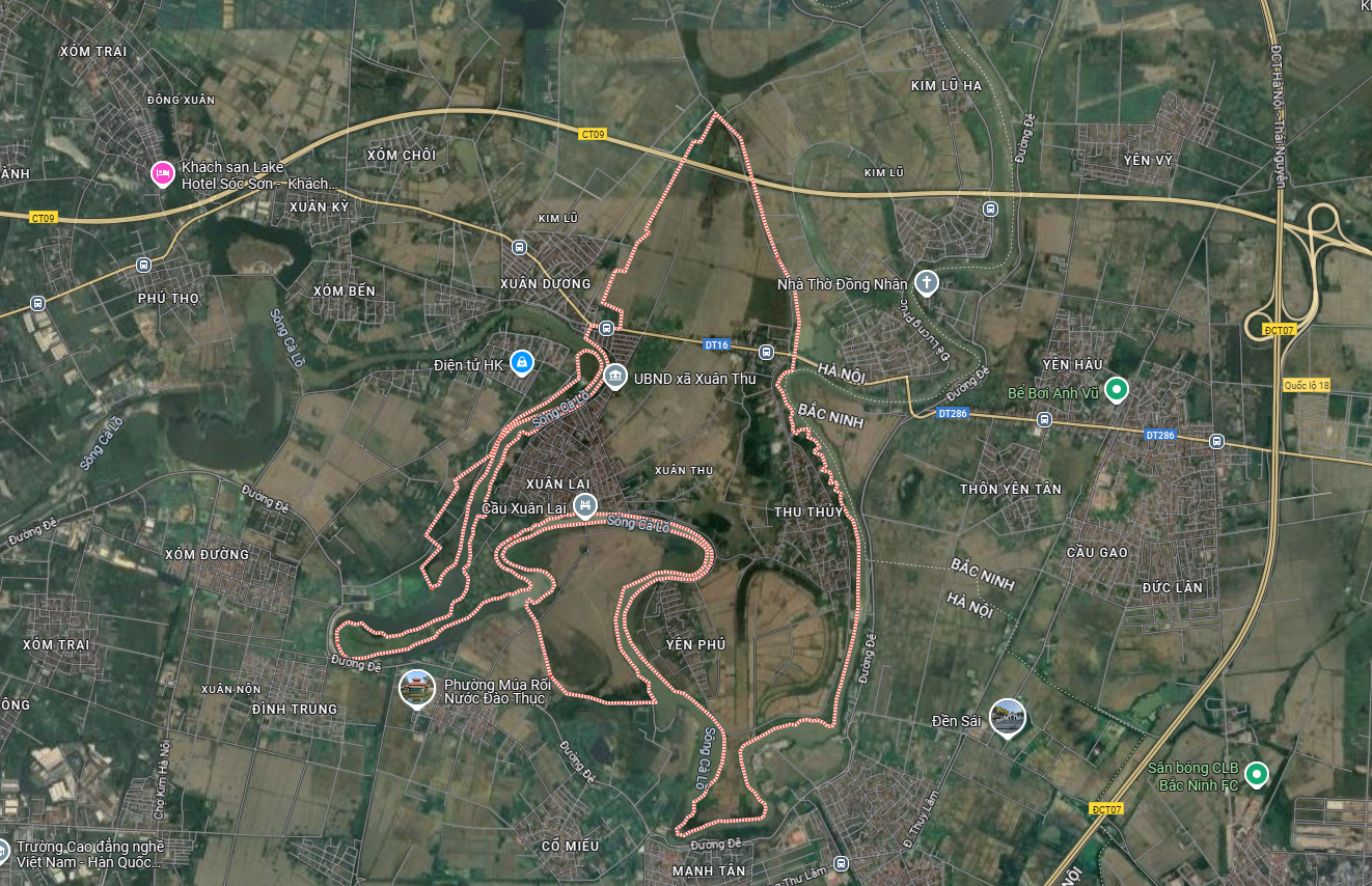 Bản đồ xã Xuân Thu huyện Sóc Sơn