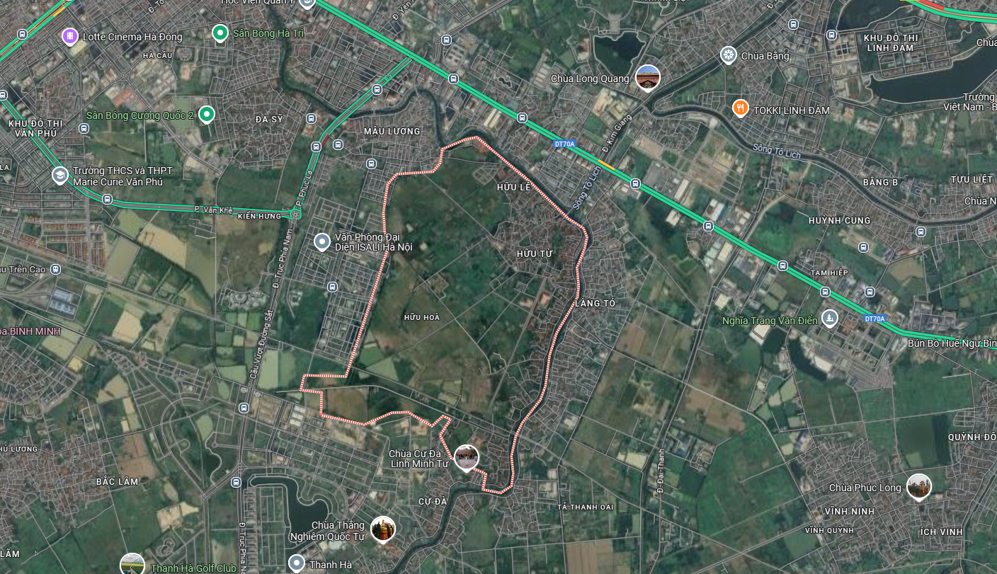 Bản đồ xã Hữu Hòa huyện Thanh Trì