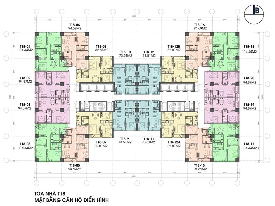 T18 Times City được thiết kế đáp ứng tiêu chuẩn cao cấp mới dành cho cư dân 