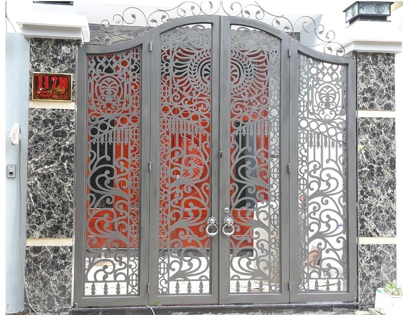 mau-cong-sat-dep-4 Mẫu cổng sắt 4 cánh đơn giản
