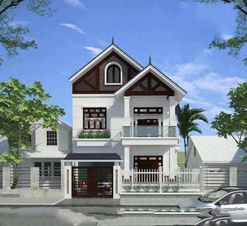 nha-2-tang-o-nong-thon-13 Mẫu nhà 2 tầng nông thôn mái thái giật cấp