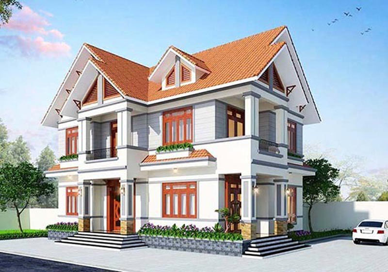 nha-2-tang-o-nong-thon-15 Mẫu nhà 2 tầng nông thôn truyền thống