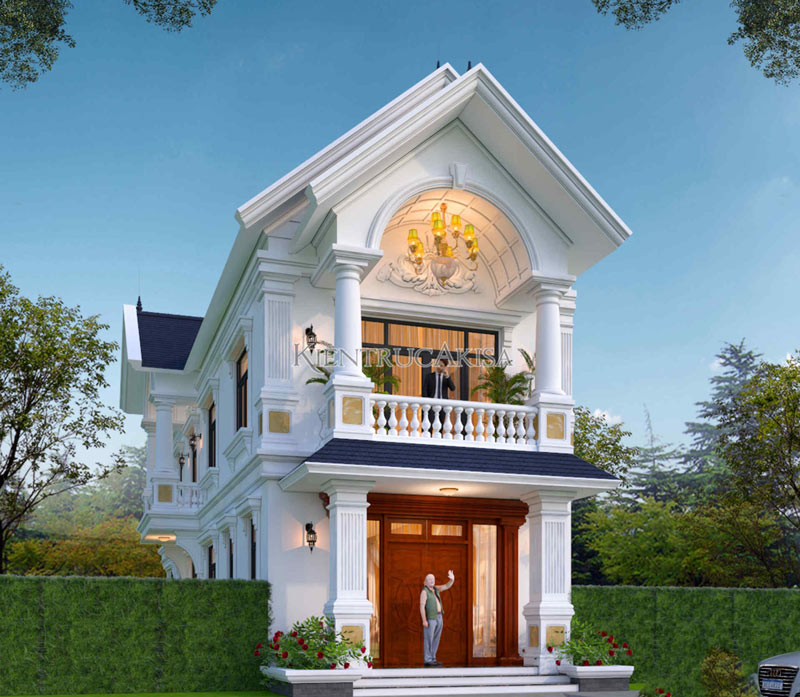 Đặc trưng của các thiết kế nhà tân cổ điển 2 tầng