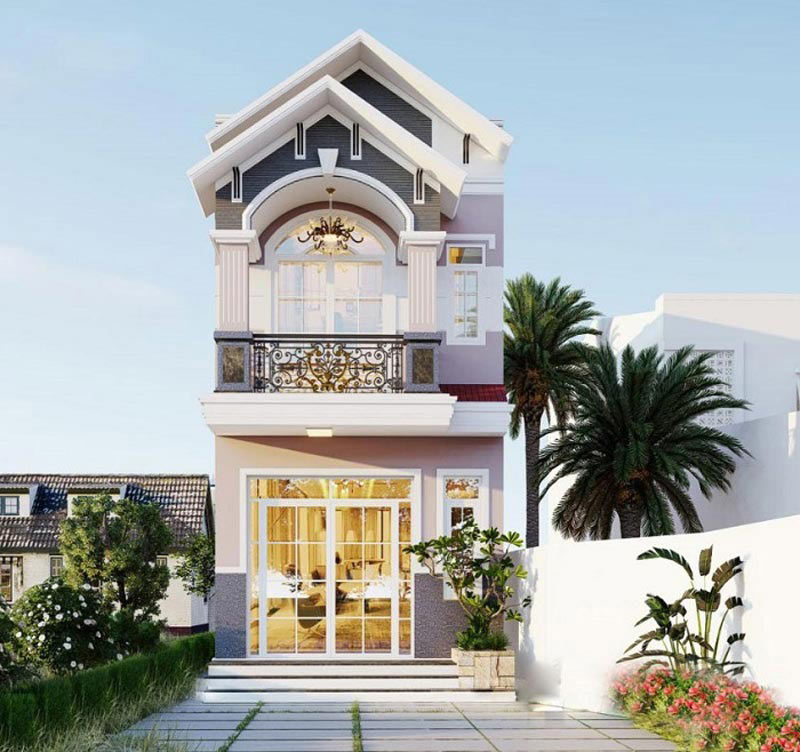 Mẫu nhà ống tân cổ điển 2 tầng